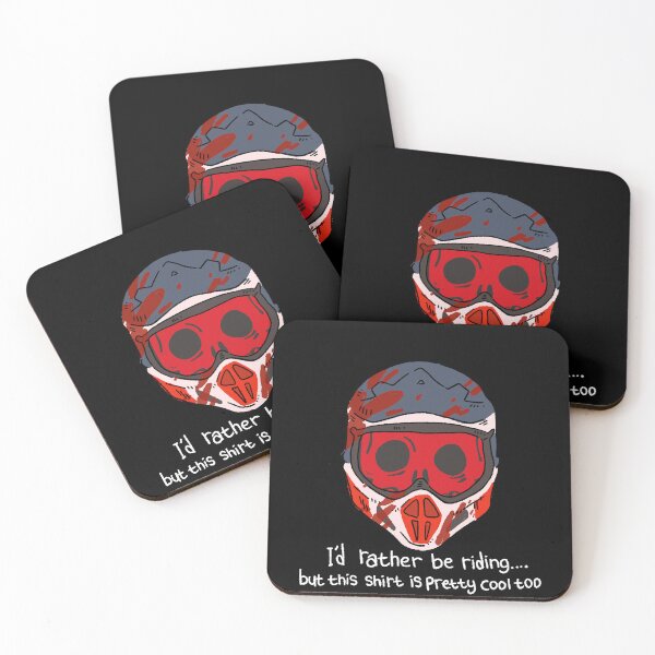 Item preview, "I'd Rather Be Riding" Funny Motocross Skull - Dirt Bike Lover Gift - White designed and sold by Childish by Design.