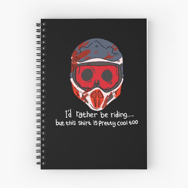 Item preview, "I'd Rather Be Riding" Funny Motocross Skull - Dirt Bike Lover Gift - White designed and sold by RNASstuff.