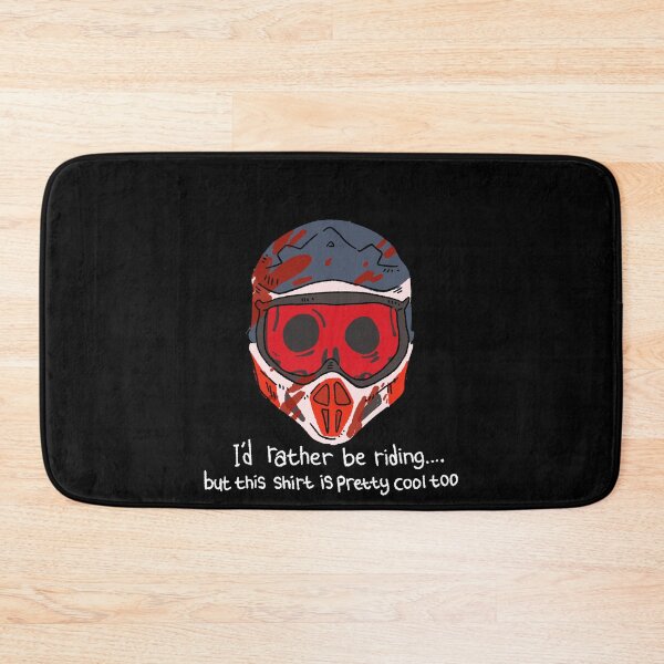 Item preview, "I'd Rather Be Riding" Funny Motocross Skull - Dirt Bike Lover Gift - White designed and sold by RNASstuff.