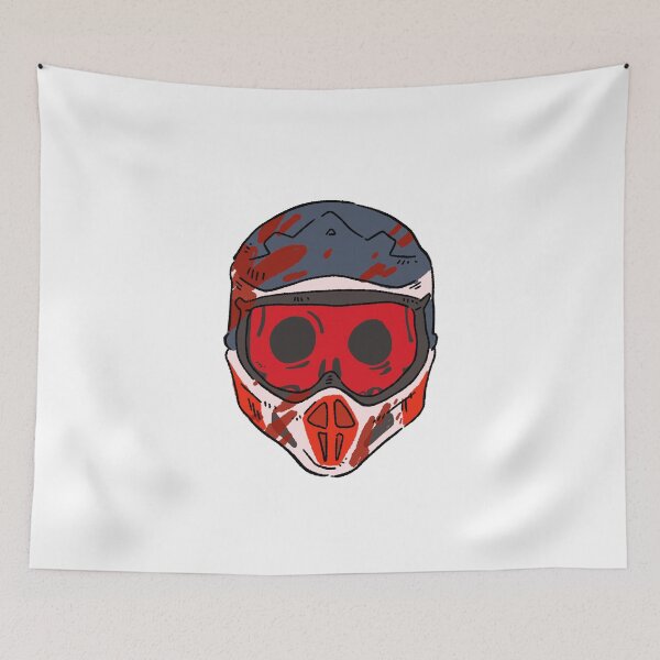 Item preview, Motocross Skull Helmet - Dirt Bike Lover Gift - White designed and sold by RNASstuff.