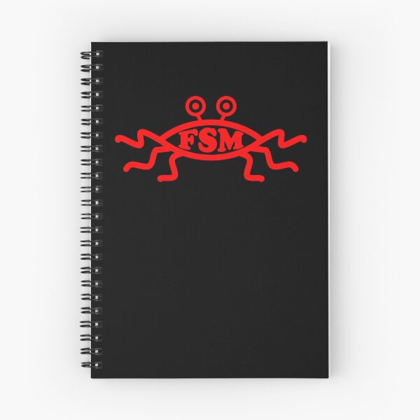 Item preview, Funny Nerdy Flying Spaghetti Monster FSM Symbol Skeptic Red Text designed and sold by MathWare MathClips.