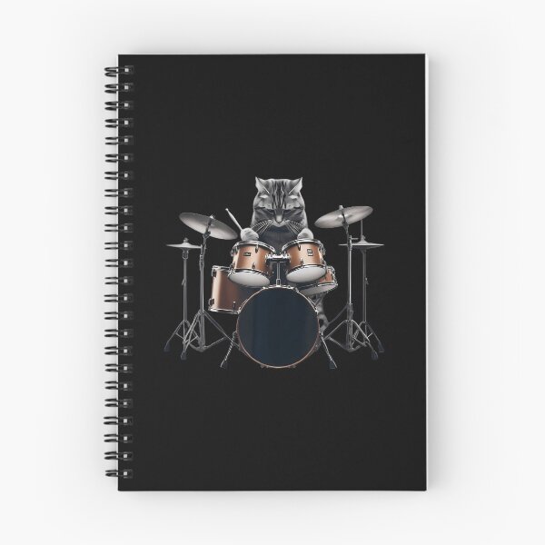 Item preview, Cat Playing Drums Kitten Drummer Drumming Musician Band designed and sold by LunaDangelo.