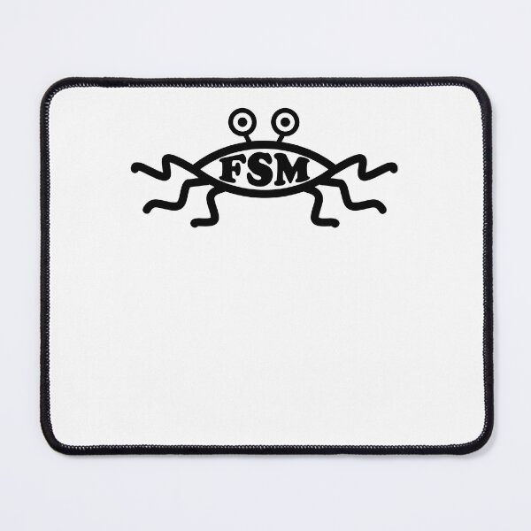 Item preview, Funny Nerdy Flying Spaghetti Monster FSM Symbol Skeptic Black Text designed and sold by MathWare MathClips.