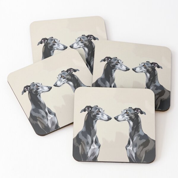 Item preview, Greyhound Duo Minimal Illustration designed and sold by KiraChie.