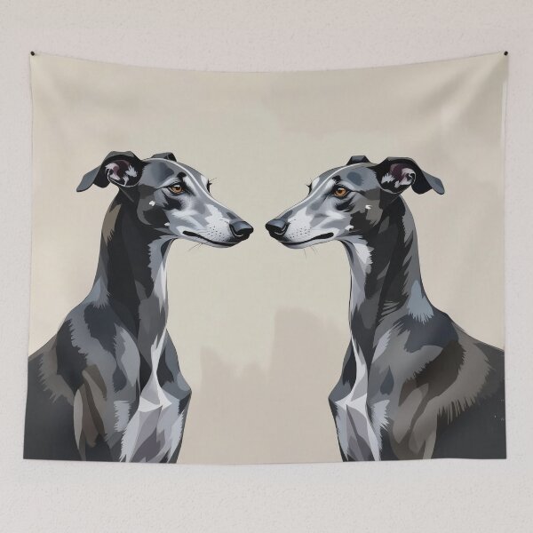 Item preview, Greyhound Duo Minimal Illustration designed and sold by KiraChie.