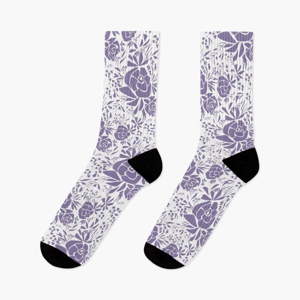 Item preview, Rose flower stencil applique white purple  designed and sold by fuzzyfox.
