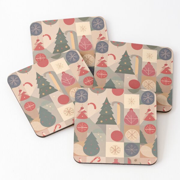 Item preview, Retro Christmas Trees Pattern designed and sold by yara.lahdo.