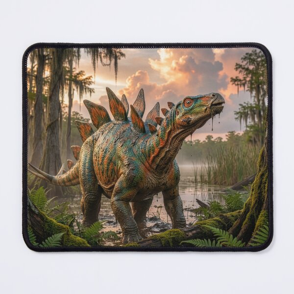 Item preview, Colorful Dinosaur: Stegosaurus Surprised in Coastal Swamp designed and sold by Tridentulus.