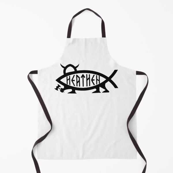 Item preview, Funny Nerdy Heathen Fish with Legs Symbol Skeptic Black Text designed and sold by MathWare MathClips.