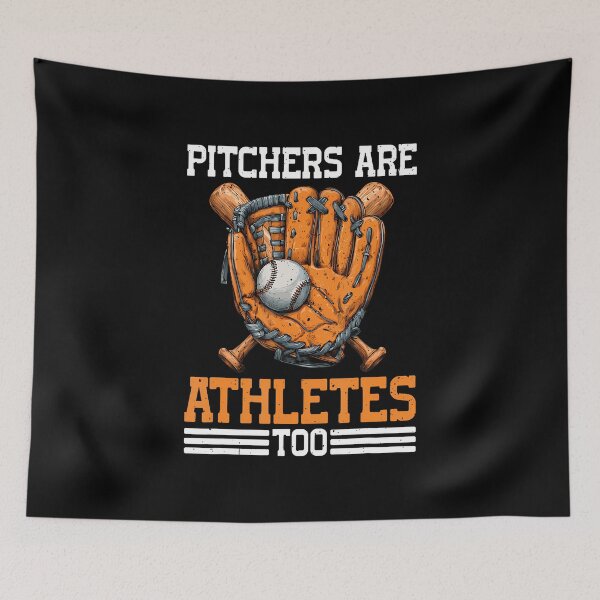Item preview, Pitchers Are Athletes Too Baseball Player Jokes - designed and sold by BeulahJoseph.