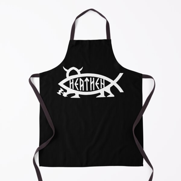 Item preview, Funny Nerdy Heathen Fish with Legs Symbol Skeptic White Text designed and sold by MathWare MathClips.
