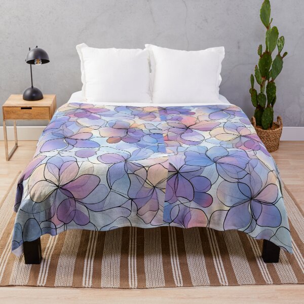 Item preview, Iridescent Petal Bloom Pattern – Soft Pastel Floral Line Art Seamless Repeat designed and sold by Inspiring Strokes.