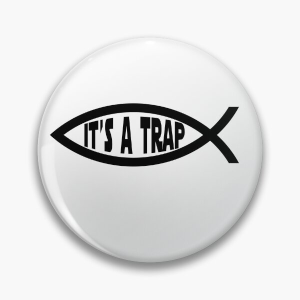 Item preview, Funny Nerdy It's a Trap Fish with Legs Symbol Sci-Fi Fan Black Text designed and sold by MathWare MathClips.