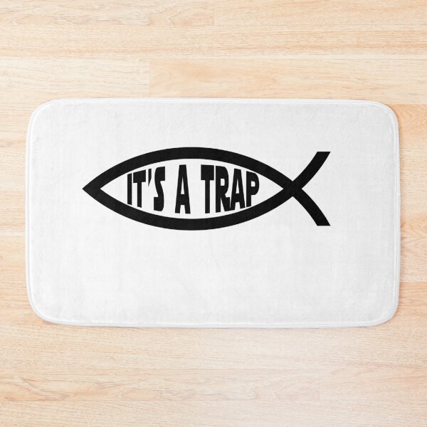 Item preview, Funny Nerdy It's a Trap Fish with Legs Symbol Sci-Fi Fan Black Text designed and sold by MathWare MathClips.