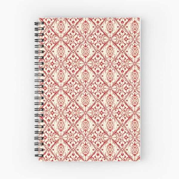 Item preview, Vintage Red Ornamental Floral Pattern • Elegant Curved Motif & Diamond Design designed and sold by baheeya.