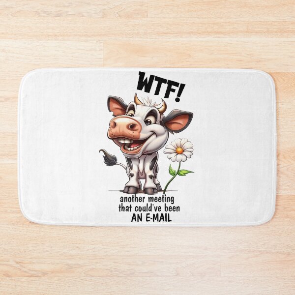 Item preview, Funny Cute Cartoon Cow Clipart – Office Humor Cow with Flower Illustration designed and sold by LunaPixelStudio.