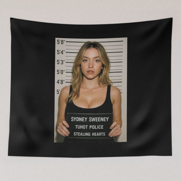Item preview, Sydney Sweeney Mugshot designed and sold by EmmitHegman.