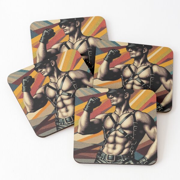 Item preview, Gay Leather Bar Pride Leather Fisted Glove Berlin Pride Graphic Design designed and sold by ItsAKinkThing.