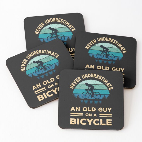 Item preview, Never Underestimate an Old Guy On A Bicycle Cycling Bike Men  designed and sold by ArleneRowe.