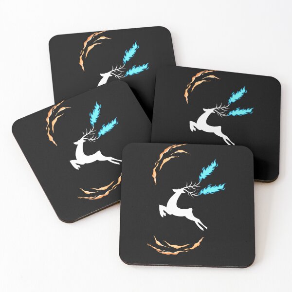 Item preview, "The Leaping Deer with Fiery Antlers" designed and sold by MayaMaliStudio.