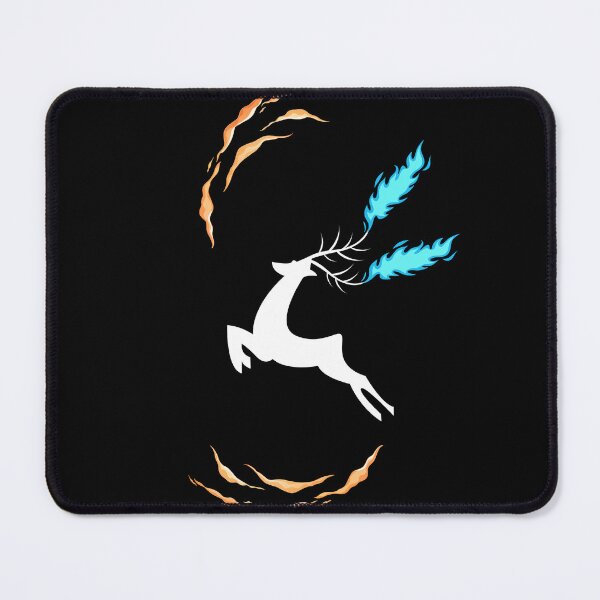 Item preview, "The Leaping Deer with Fiery Antlers" designed and sold by MayaMaliStudio.