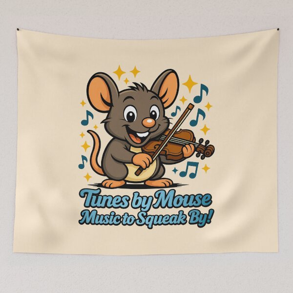 Item preview, Cute Mouse Musician Violin Cartoon designed and sold by Parallel Fold.