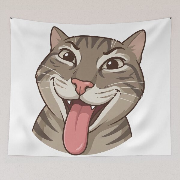 Item preview, The Cheeky Grin Kitten designed and sold by Strip to Stick.