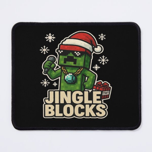 Item preview, Jingle Blocks Funny Minecraft Christmas Creeper Parody Design designed and sold by freelschrabo.