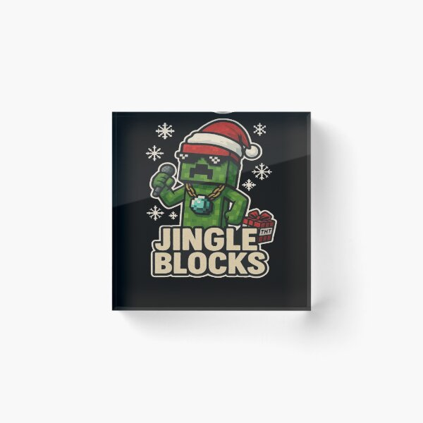 Item preview, Jingle Blocks Funny Minecraft Christmas Creeper Parody Design   designed and sold by freelschrabo.