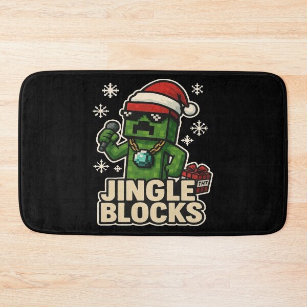 Item preview, Jingle Blocks Funny Minecraft Christmas Creeper Parody Design   designed and sold by freelschrabo.
