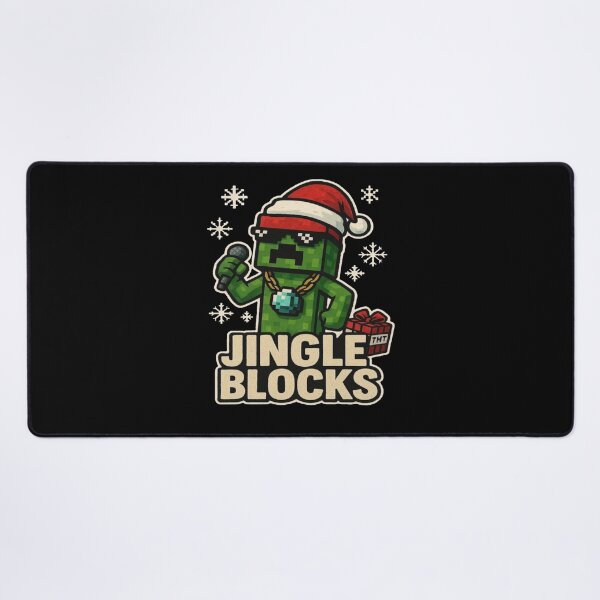 Item preview, Jingle Blocks Funny Minecraft Christmas Creeper Parody Design   designed and sold by freelschrabo.