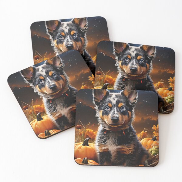 Item preview, Puppy in a pumpkin patch, autumn magic designed and sold by Mianku | Für das Leben.