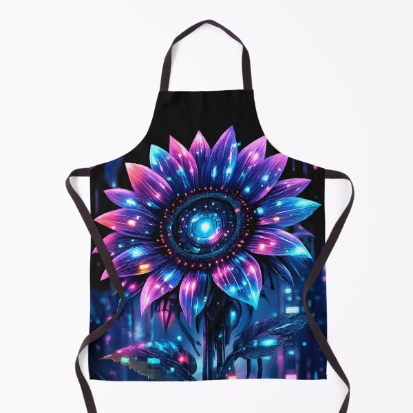 Item preview, Cyberpunk Neon Sunflower – Futuristic Sci-Fi Flower with Glowing Circuits designed and sold by ChubbyGoong.