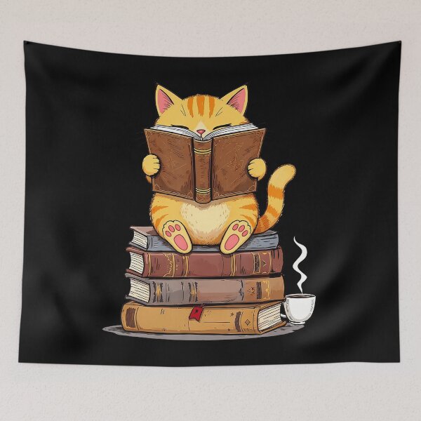 Item preview, Reading Cat – Book Club Librarian designed and sold by ydivotci44.