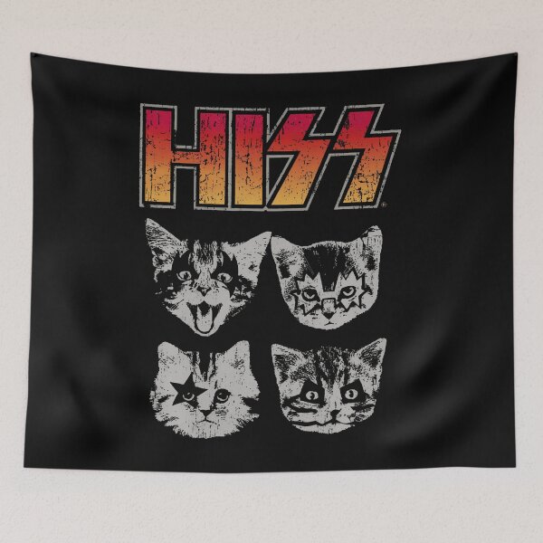 Item preview, Hiss Cat Funny Cats Kittens Rock Music Cat Lover Hiss designed and sold by TyrelKoch.