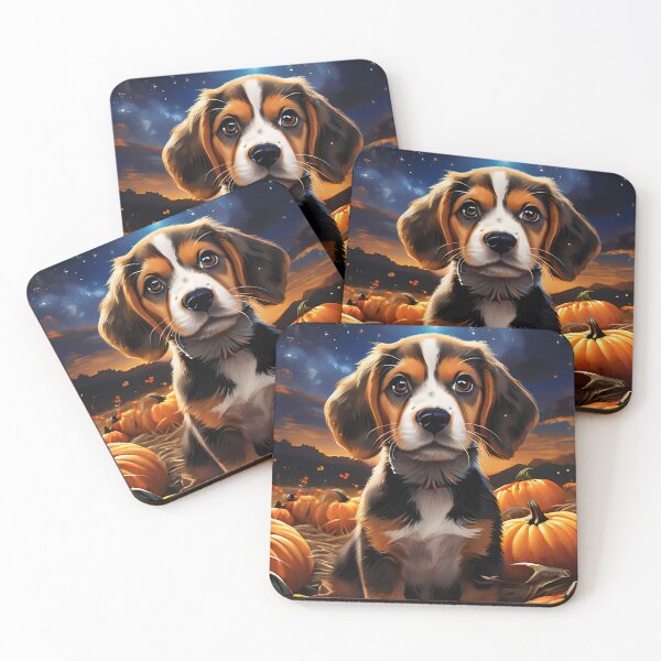 Item preview, Puppy in pumpkin patch Halloween style designed and sold by Mianku | Für das Leben.
