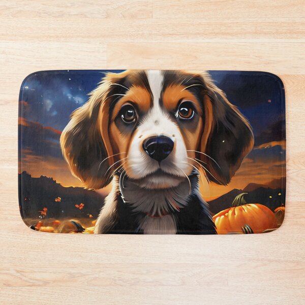 Item preview, Puppy in pumpkin patch Halloween style designed and sold by Mianku | Für das Leben.