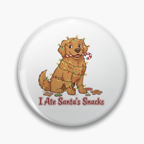 Item preview, I Ate Santa's Snacks Golden Retriever T-Shirt | Funny Christmas Dog Lights Candy Cane Holiday Tee | Puppy Ruined Christmas Cookies Gift designed and sold by ZyxDes.