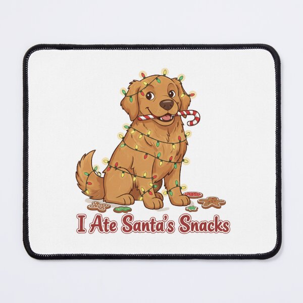 Item preview, I Ate Santa's Snacks Golden Retriever T-Shirt | Funny Christmas Dog Lights Candy Cane Holiday Tee | Puppy Ruined Christmas Cookies Gift designed and sold by ZyxDes.