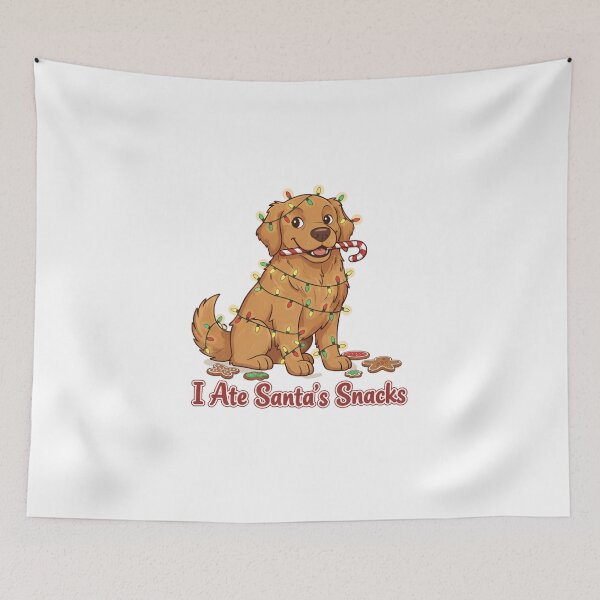 Item preview, I Ate Santa's Snacks Golden Retriever T-Shirt | Funny Christmas Dog Lights Candy Cane Holiday Tee | Puppy Ruined Christmas Cookies Gift designed and sold by ZyxDes.