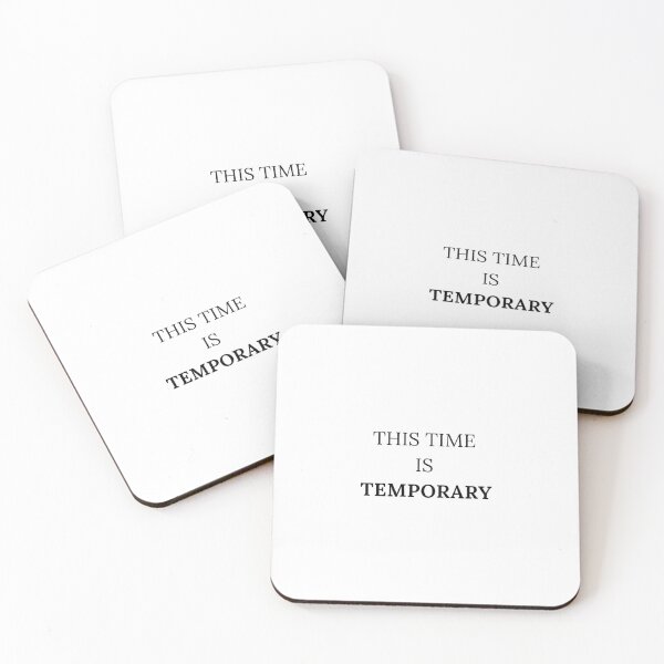 Item preview, This Time Is Temporary – Minimal Motivational Quote Typography Design designed and sold by CreativeXHub.