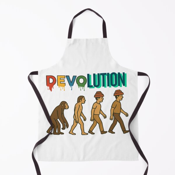 Item preview, Devolution –devo Funny Human Evolution Parody, Society Satire Illustration designed and sold by Passacagliabusra.