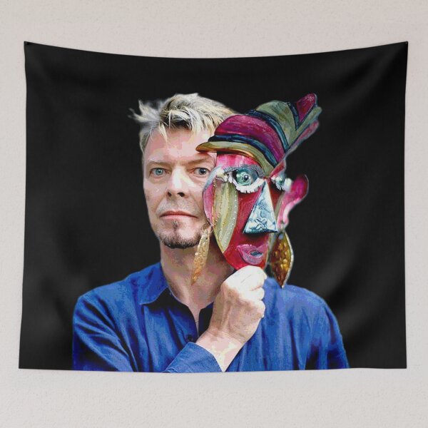 Item preview, David Bowie with a Colorful Mask designed and sold by YuckyCat.