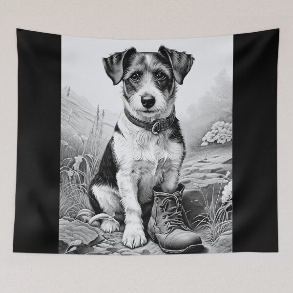 Item preview, Adventurous dog with hiking boot motif designed and sold by Mianku | Für das Leben.