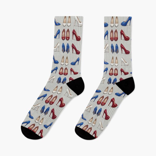 Item preview, Red White and Blue High Heel Shoes Seamless Pattern designed and sold by KiwiRider.