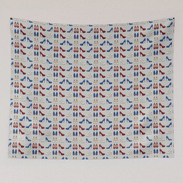Item preview, Red White and Blue High Heel Shoes Seamless Pattern designed and sold by KiwiRider.