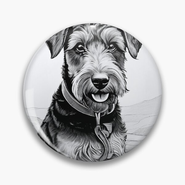 Item preview, Airedale Terrier with leather shoe black and white designed and sold by Mianku | Für das Leben.