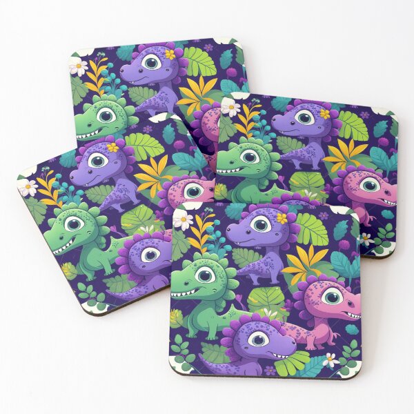 Item preview, Cute Baby Dinosaurs – Colorful Kids Seamless Pattern designed and sold by Inspiring Strokes.