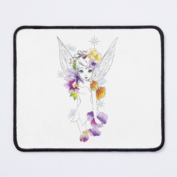 Item preview,  Tinker Bell Outline Floral Sketch Portrait  designed and sold by DeclaArie.