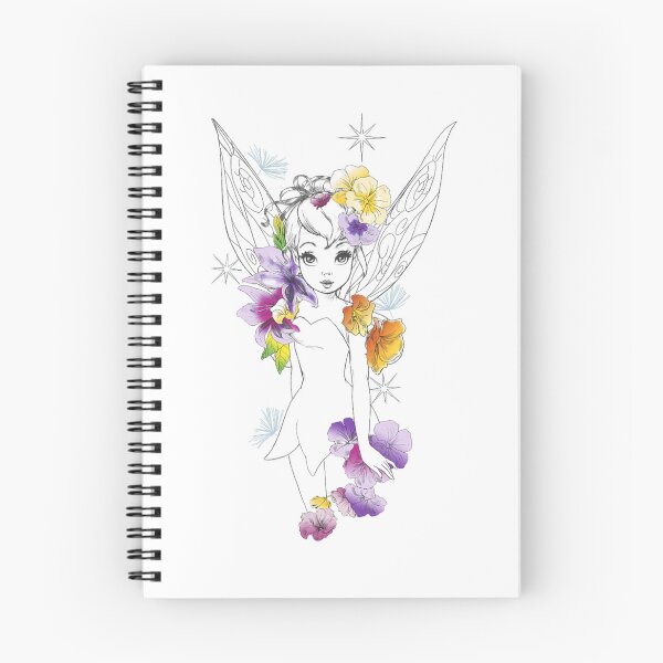 Item preview,  Tinker Bell Outline Floral Sketch Portrait  designed and sold by DeclaArie.